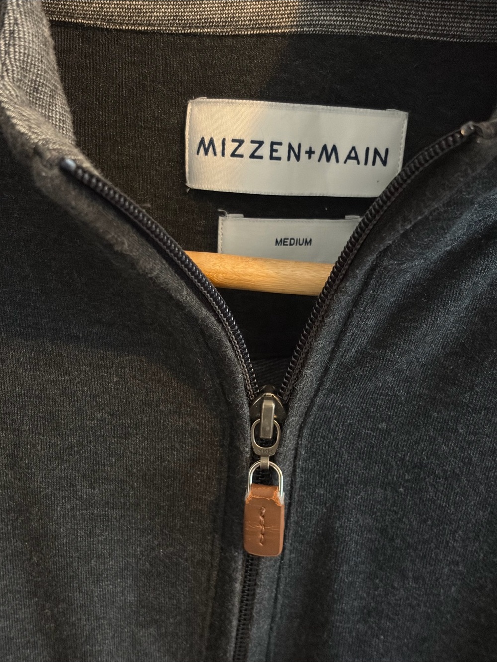 Mizzen+Main Quarter Zip-Pullovers — Charcoal & Navy - Picture 8 of 10